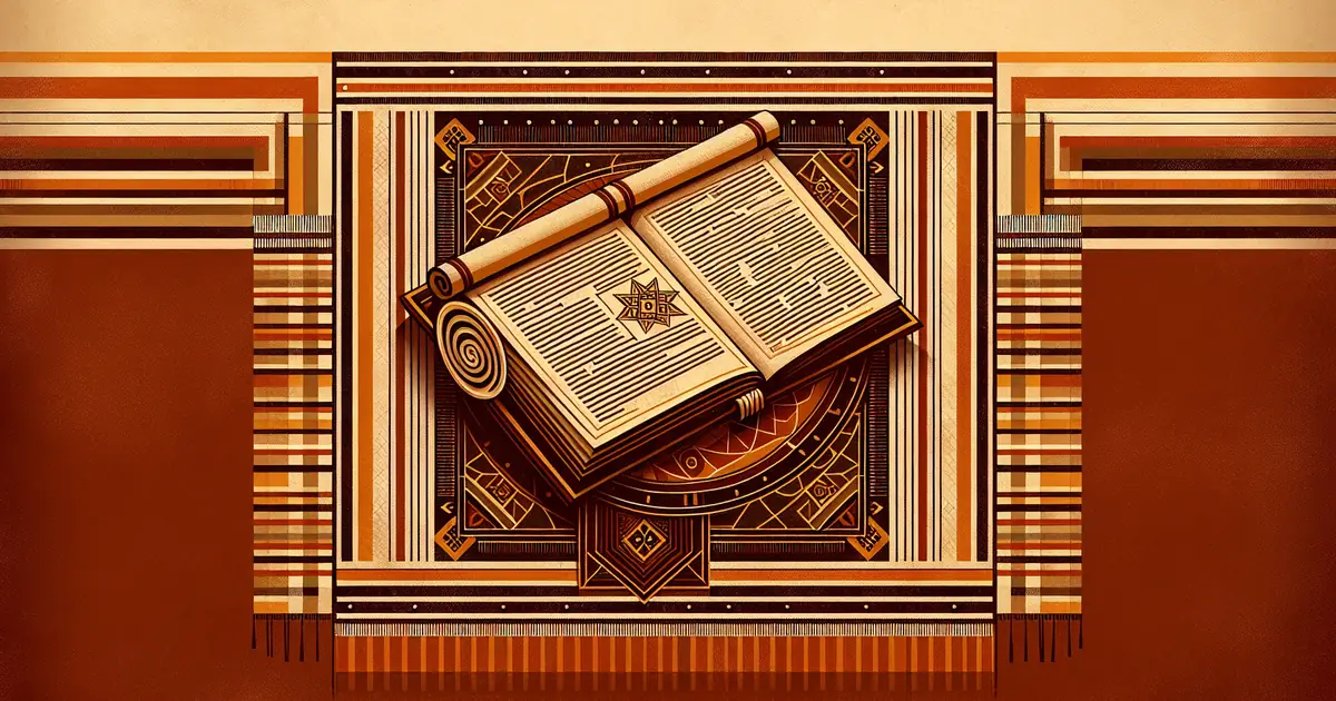 best bhagavad gita translation for beginners — sacred geometry illustration in ochre and saffron tones